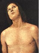 PERUGINO, Pietro Bust of St. Sebastian sg oil
